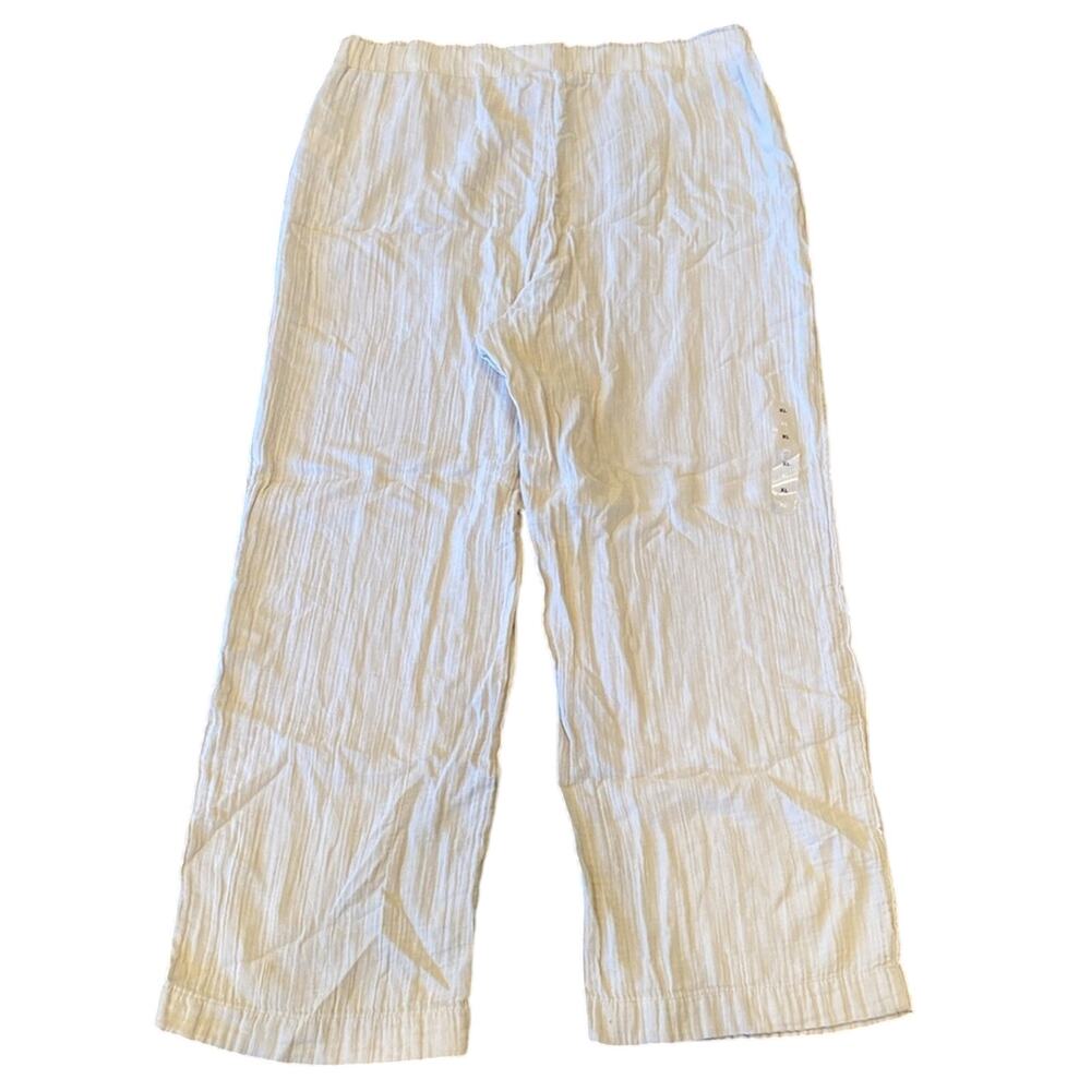 NWT GAP Women's Mid Rise Gauze Wide Leg Pull On Pant Beige Size XL - Picture 3 of 10